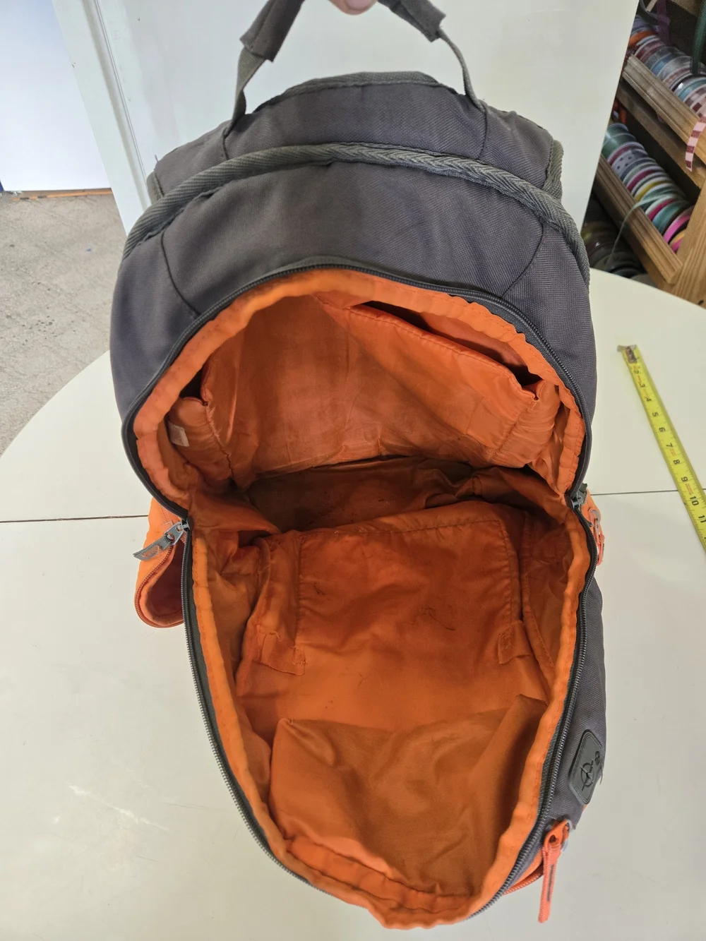 USED Skullcandy Back Pack Skateboard Bag Blue And OrangeB177 94363 #0144785